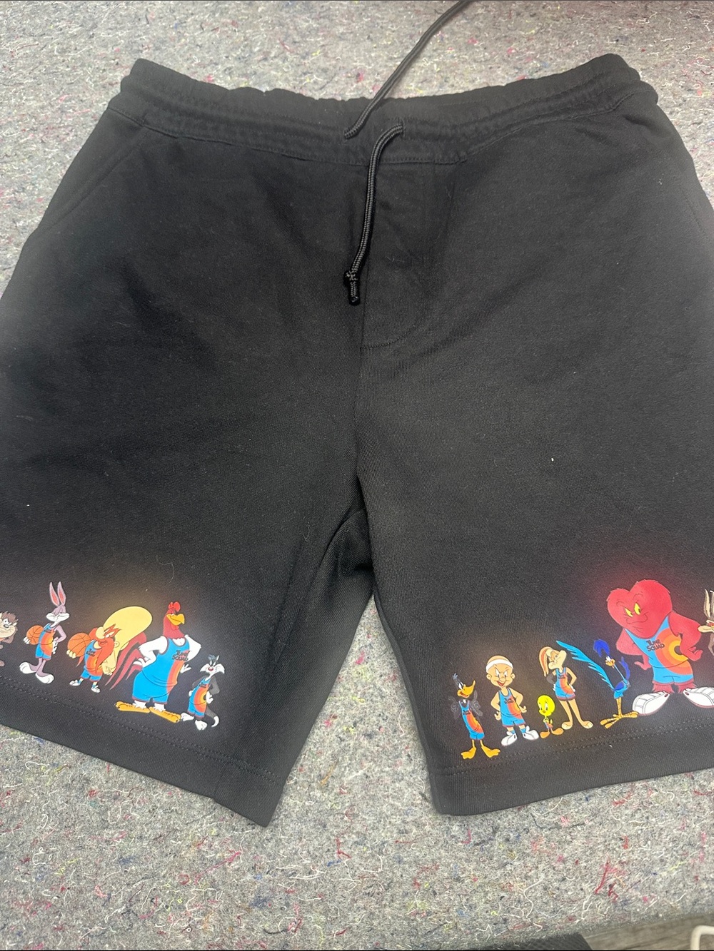Forever 21 Black Men's Cartoon Character Graphic Athletic Shorts